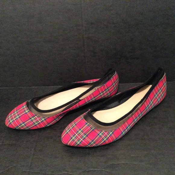 torrid Shoes - Torrid Flats 12W Red Black Green Blue White Plaid